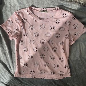 3/$15. Super cute sheer-ish top cute w a tank under or sports bra. Worn twice